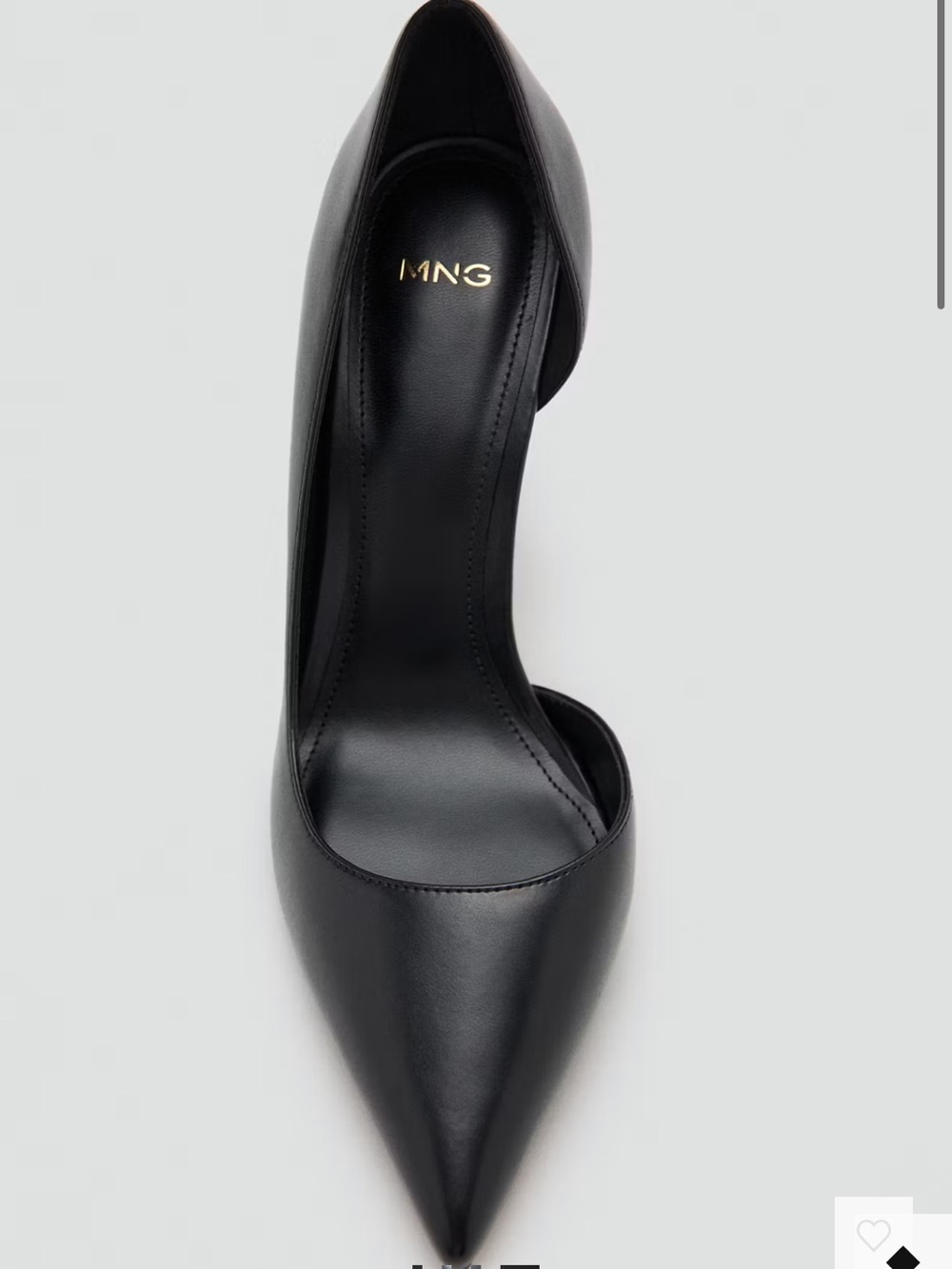 Mango Black Pointed D'Orsay Pump